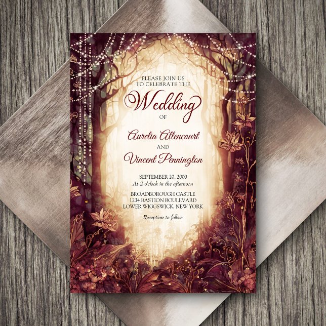 Enchanted Forest Wedding Invitation (Creator Uploaded)