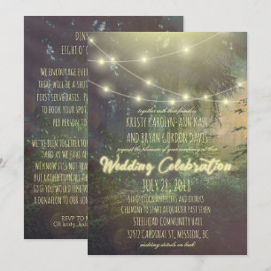 Enchanted Forest Wedding Invitation - String Light