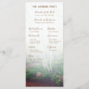Enchanted Forest Wedding Program Programme