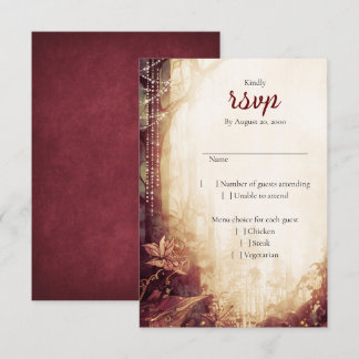 Enchanted Forest Wedding RSVP Card