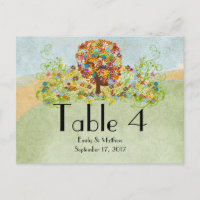 Enchanted Forest Wedding Table Number Card
