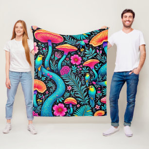 Enchanted Forest Whimsical Dream Design Fleece Blanket