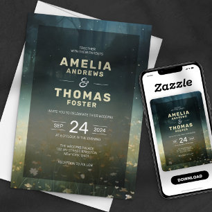 Enchanted Forest Whimsical Fairytale Wedding Invitation