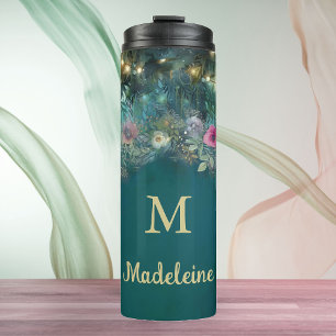 Enchanted Forest Wild Rose Greenery Fairy Woodland Thermal Tumbler