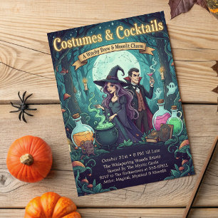 Enchanted Forest Witchy Brew Costumes & Cocktails Invitation