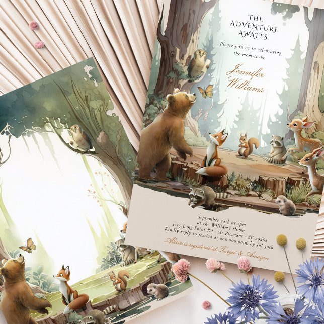 Enchanted Forest Woodland Baby Shower Invitation (Creator Uploaded)