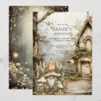 Enchanted Forest Woodland Gnome Kid's Birthday I