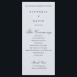 Enchanted Forest Woodland Wedding Program Card<br><div class="desc">Enchanted Forest Woodland Blue Wedding program Card. Text is fully customisable. Part of our Enchanted Wedding Invitation Suite. Featuring a stag deer looking at the forest moon on a misty night with flying ravens or crows. This collection features florals in dark jewel autumn fall colours with purple, blue, grey, black...</div>