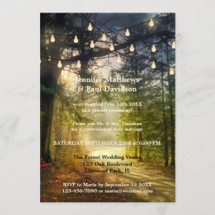 Enchanted Forest Your Photo Post Wedding Party Invitation