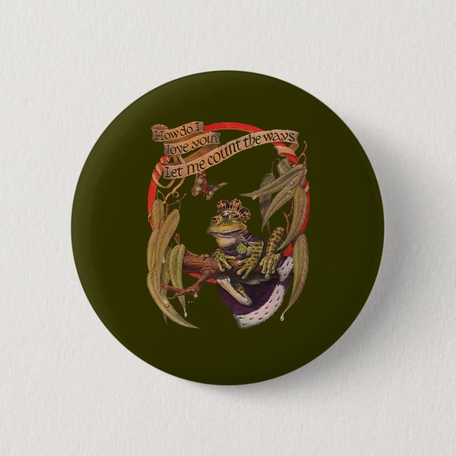 Enchanted Frog Prince Button (Front)