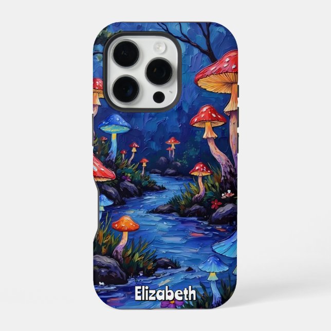 Enchanted Fungi River iPhone Case (Back)