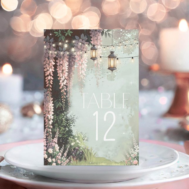 Enchanted Garden Border Table Number Pink ID1163 (Creator Uploaded)