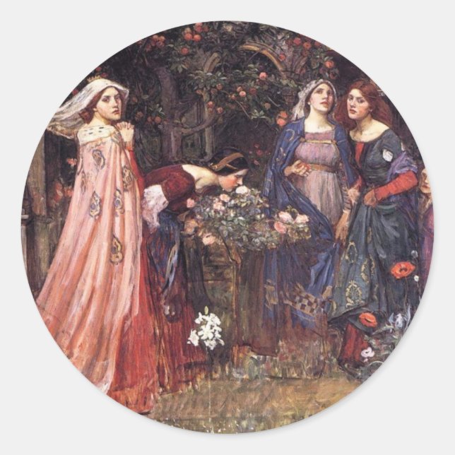 Enchanted Garden Classic Round Sticker (Front)