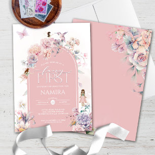 Enchanted Garden Fairies Fairy First Birthday Invitation
