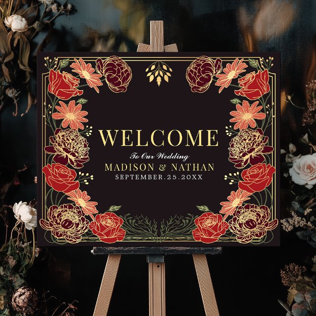 Enchanted Garden Floral Wedding Welcome Sign (Creator Uploaded)