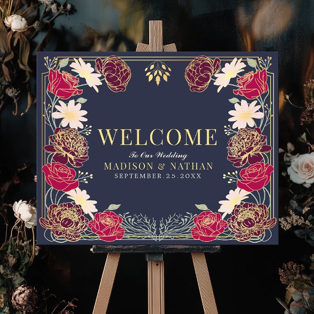 Enchanted Garden Floral Wedding Welcome Sign (Creator Uploaded)