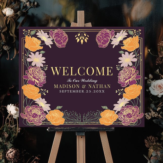 Enchanted Garden Floral Wedding Welcome Sign (Creator Uploaded)