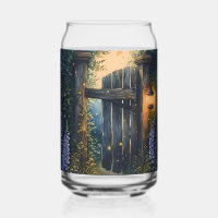 Enchanted Garden Gate Under Firefly Sky