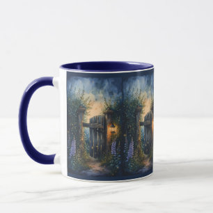 Enchanted Garden Gate Under Firefly Sky Mug