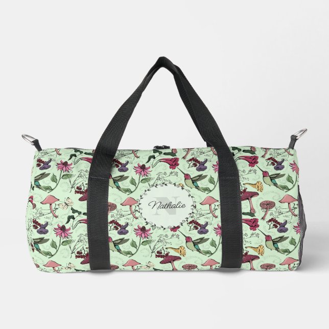 Enchanted Garden Hummingbird Duffle Bag  (Front)