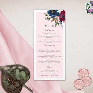 Enchanted Garden Pink Blush Burgundy Navy Menu