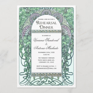 Enchanted Garden Rehearsal Dinner Invitations
