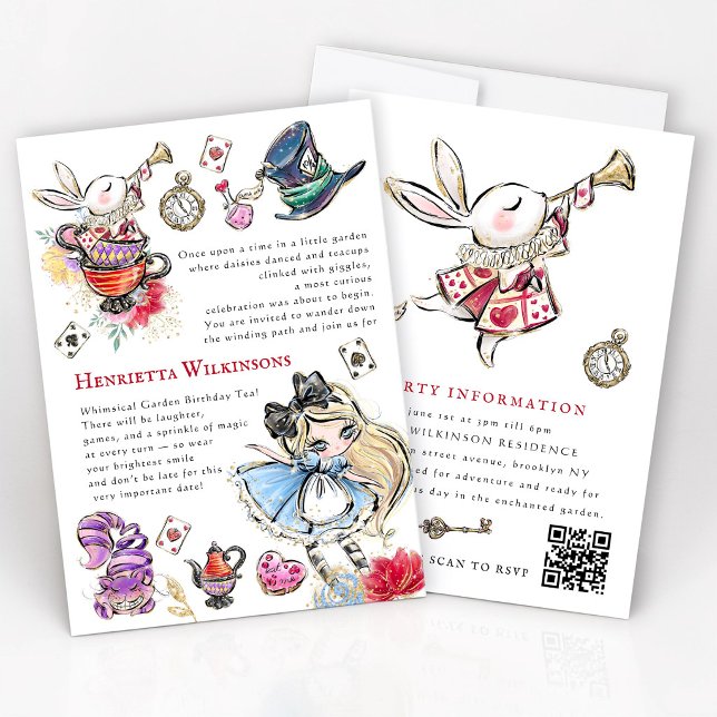 Enchanted Garden Story Tea Party Invitation (Creator Uploaded)