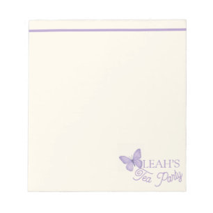 Enchanted garden tea party notepad