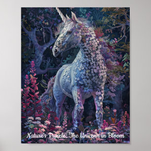 Enchanted Garden Unicorn Puzzle Poster