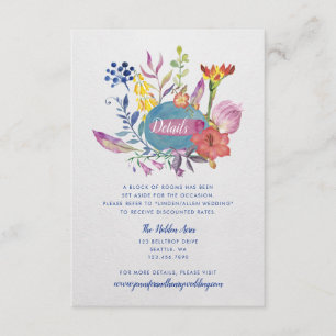 Enchanted Garden Wedding Details Card