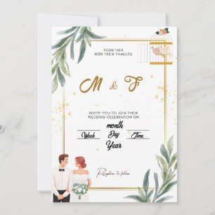 Enchanted Garden Wedding Invitation   Whimsical 