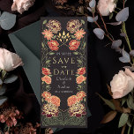 Enchanted Garden Wedding Save the Date Red  Invitation<br><div class="desc">Elegant garden wedding design with flowers and foliage. Matching Items in our shop for a complete party theme.</div>