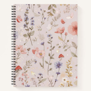 Enchanted Garden Wildflower Butterfly Botanical Notebook