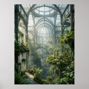 Enchanted Glass Garden Oasis Poster