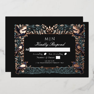 Enchanted Gothic Raven Wedding RSVP 