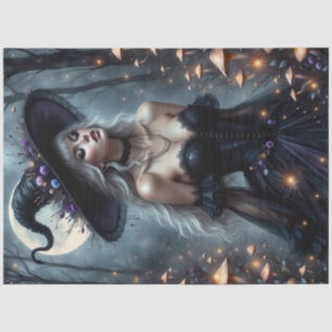 Enchanted Gothic Witch with Silver Tissue Paper