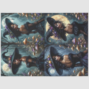 Enchanted Gothic Witches w Mushrooms & Moonlight Tissue Paper