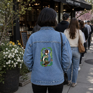 Enchanted Green Fantasy Woodland Archer Elf Denim Jacket