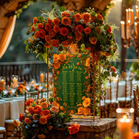Enchanted Green, Gold & Orange Celtic Seating