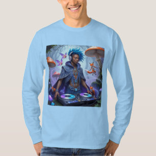Enchanted Groove: Mystical DJ Sleeve Design T-Shirt