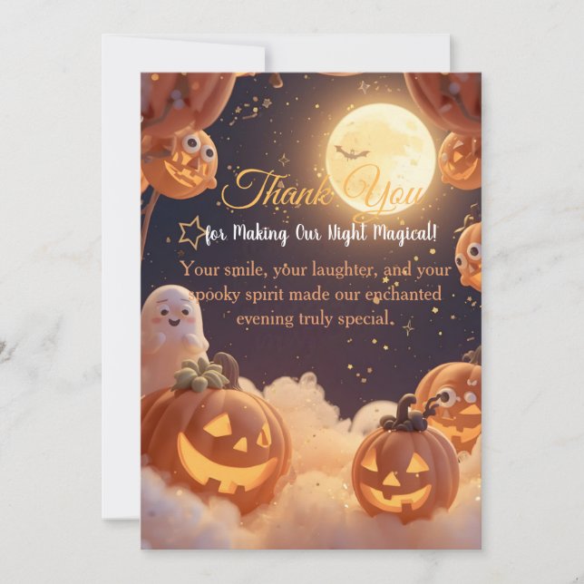 Enchanted Halloween Night Thank-You Card (Front)