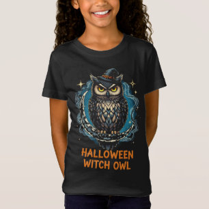 Enchanted Halloween Witch Owl Design Night Magic T-Shirt