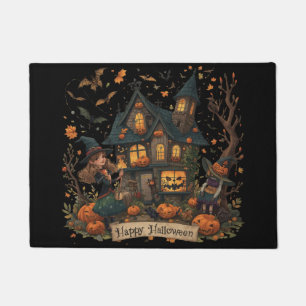 Enchanted Haunted House Halloween Doormat