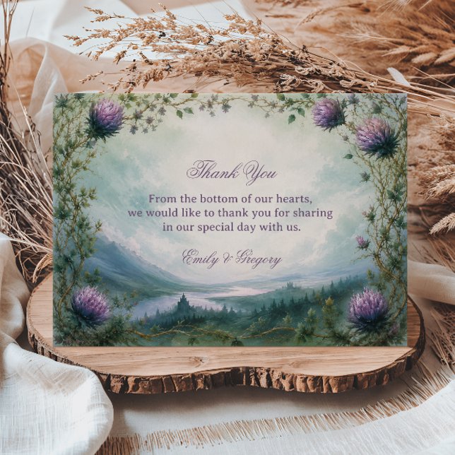 Enchanted Highland  Artwork Celtic Thank You Card (Creator Uploaded)