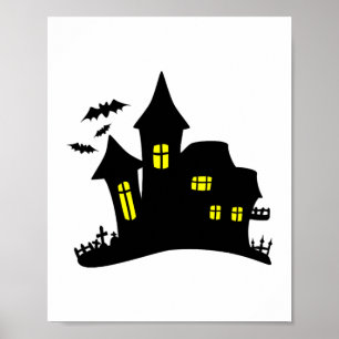Enchanted House Haunted Halloween Poster