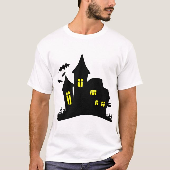 Enchanted House Haunted Halloween T-Shirt (Front)
