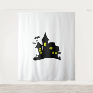 Enchanted House Haunted Halloween Tapestry