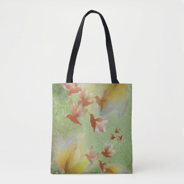Enchanted Hummingbird Forest Tote Bag (Front)
