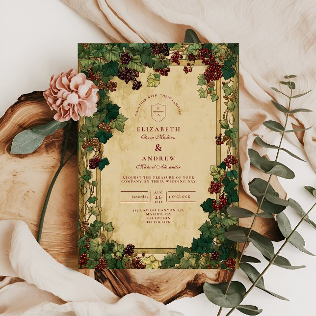 Enchanted Ivy Greenery Wedding Invitation (Creator Uploaded)