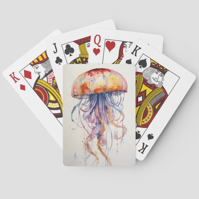 "Enchanted Jellies: Premium Jellyfish Playing Card (Back)
